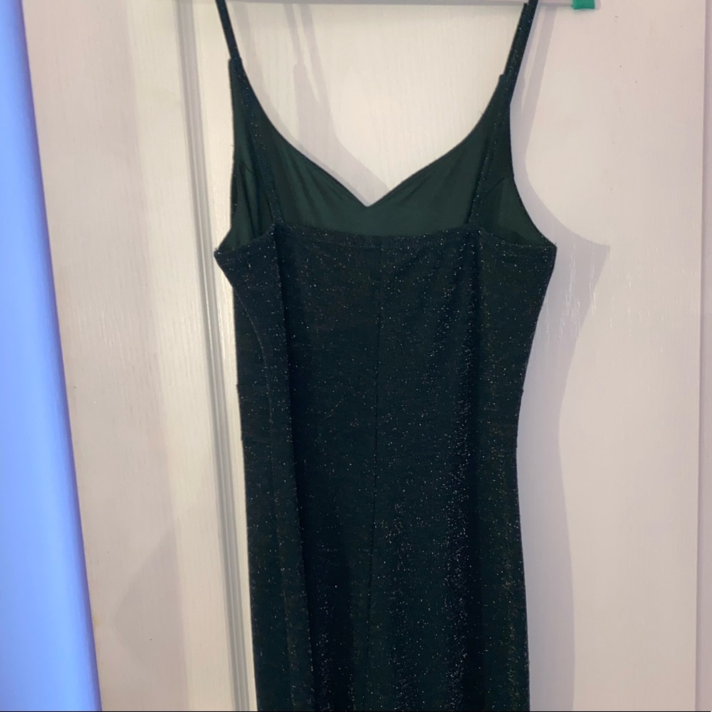 Dark Green Sparkly Jumpsuit - Picture 4 of 6